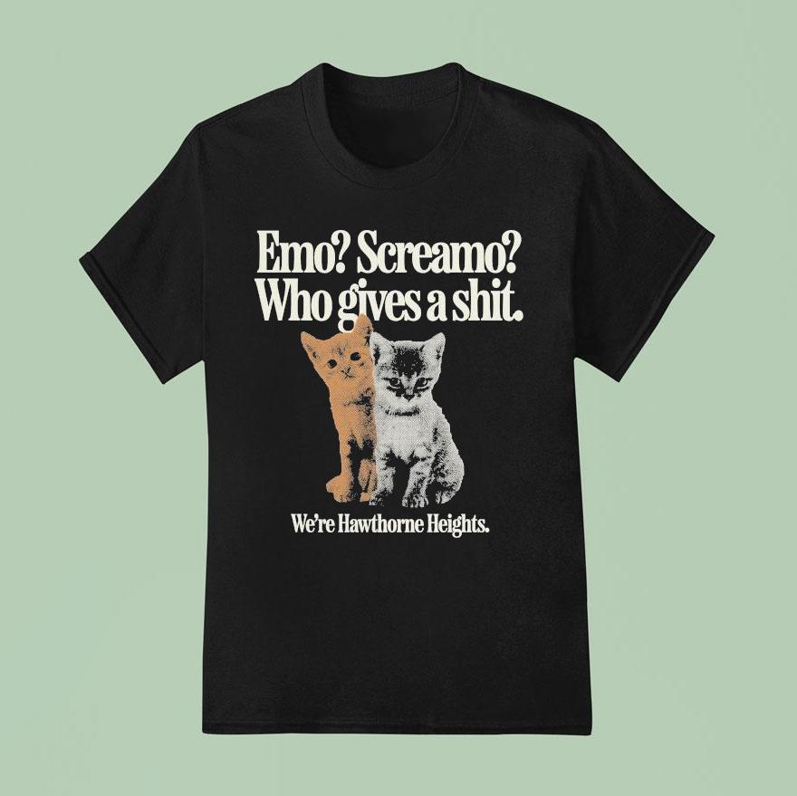 Hawthorne Heights Emo Screamo Who Gives A Shit We Re Cats T Shirt