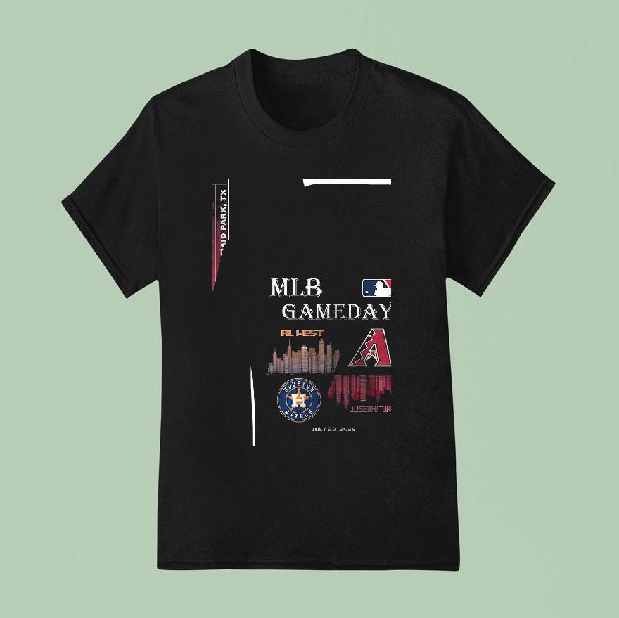 Houston Astros Vs Arizona Diamondbacks Mlb Gameday Schedule Skyline City T Shirt