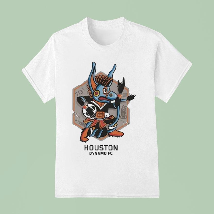 Houston Dynamo Fc X Free Walls H Town Hexagon T Shirt