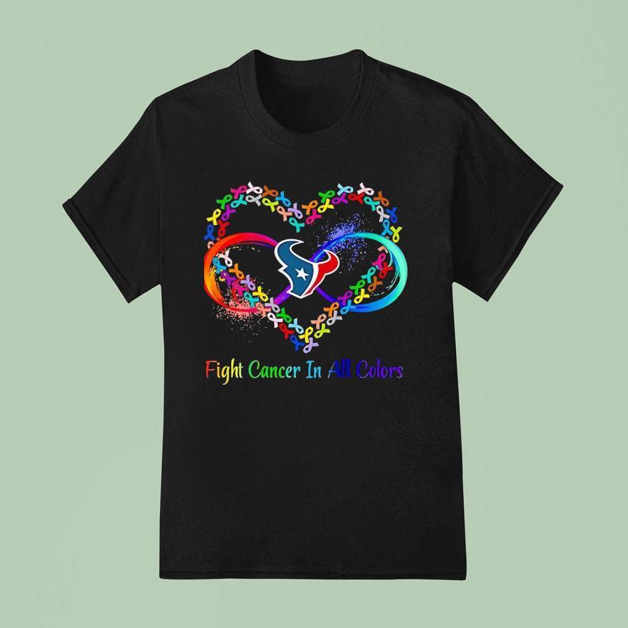 Houston Texans Fight Cancer In All Colors Awareness T Shirt
