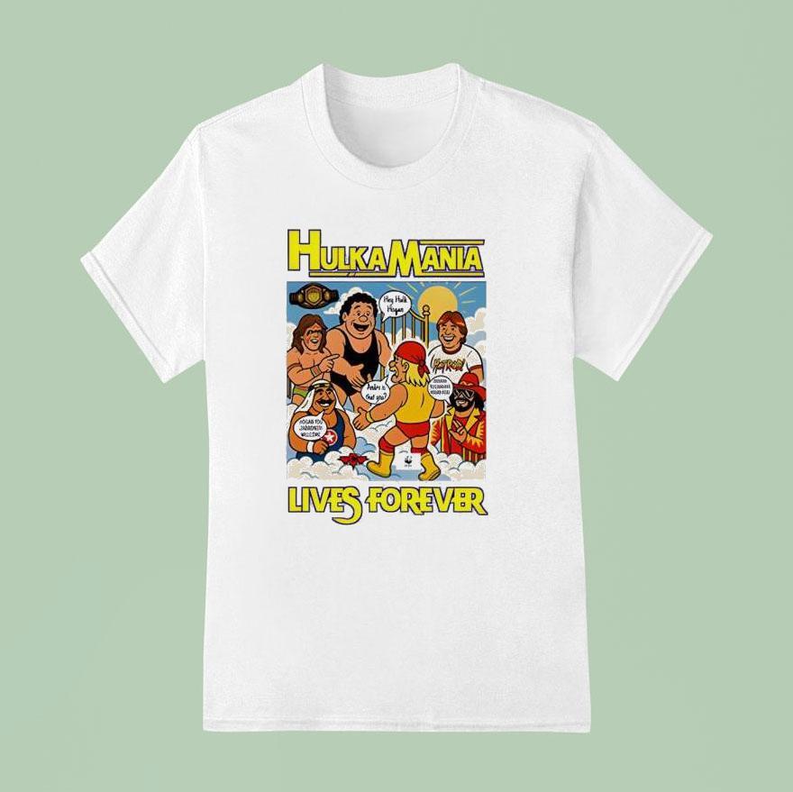 Hulkamania Hulk Hogan Lives Forever T Shirt