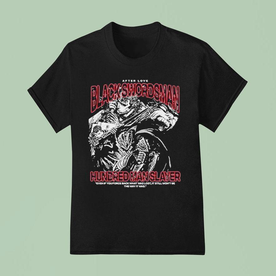 Hundred Man Slayer Black Swordsman T Shirt