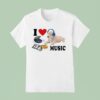 I Love Music Dog T Shirt