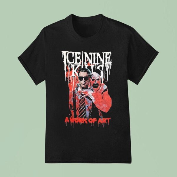 Ice Nine Kills X Terrifier A Work Of Art Spencer T Shirt
