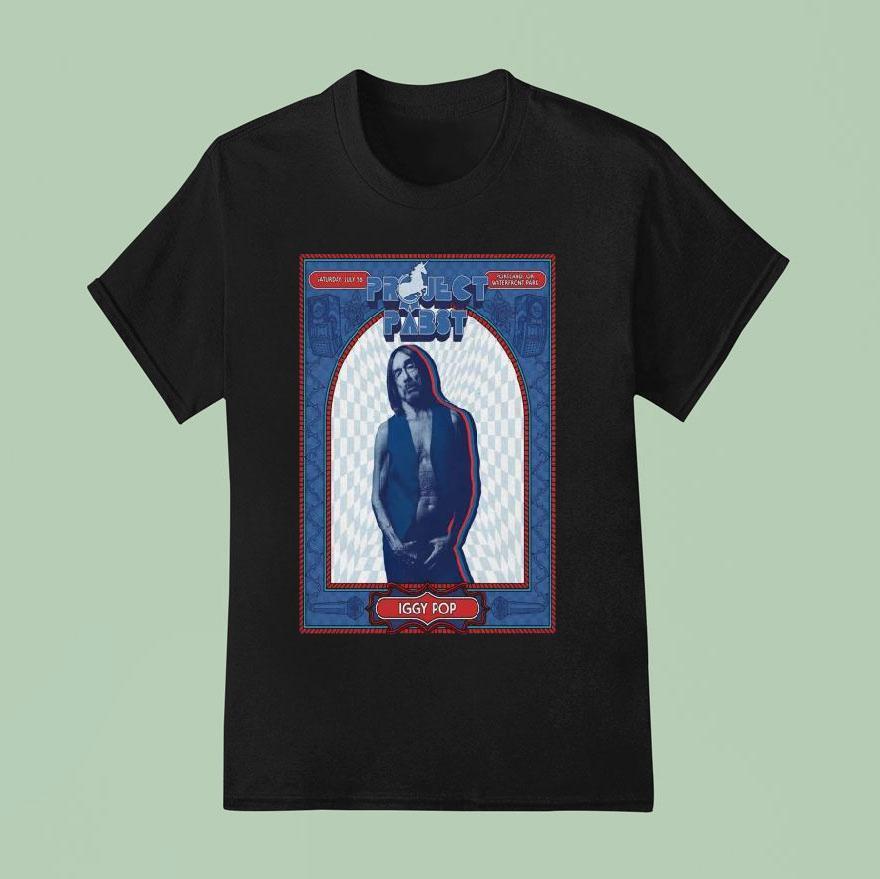 Iggy Pop Project Pabst July Portland Or Waterfront Park T Shirt