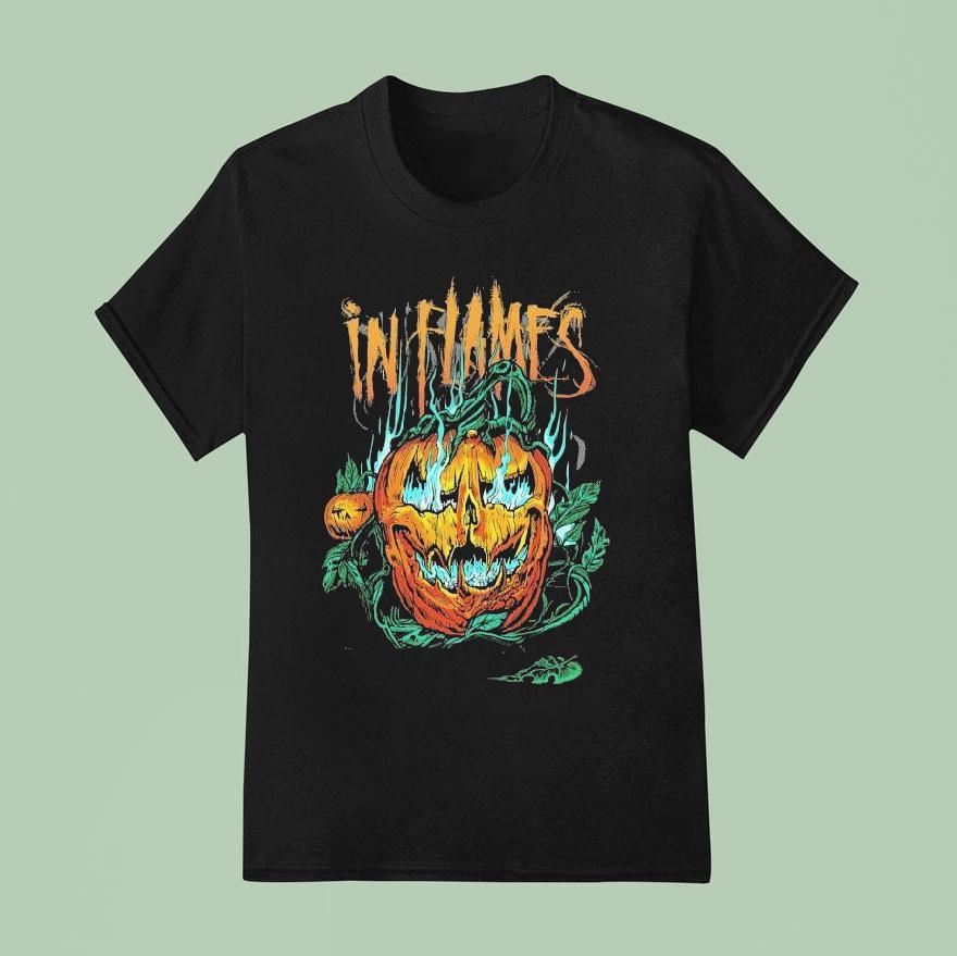 In Flames Hell Pumpkin T Shirt
