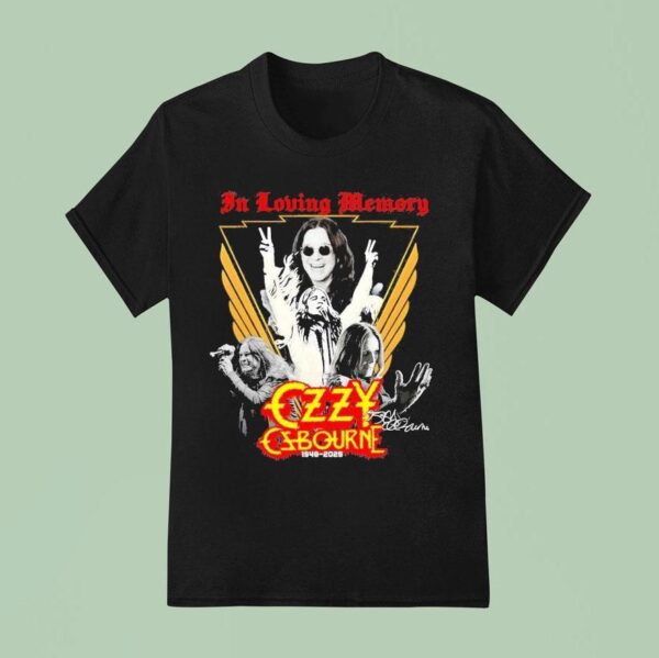 In Loving Memory Ozzy Osbourne Signature T Shirt