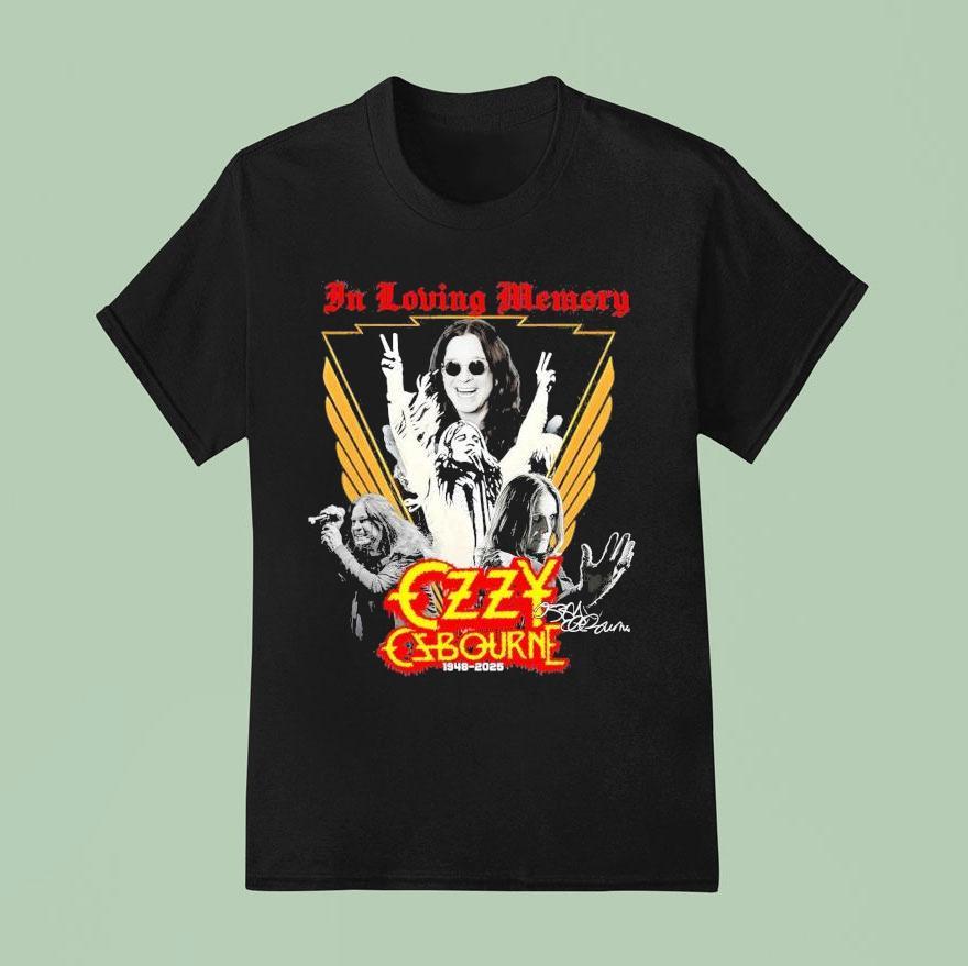 In Loving Memory Ozzy Osbourne Signature T Shirt
