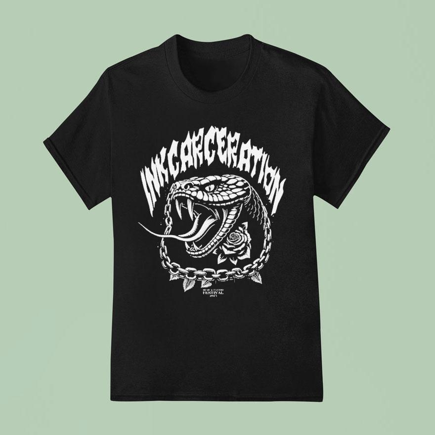 Inkcarceration Festival Spitting Venom In Mansfield Ohio On July Th Th Americas Rock And Metal Tattoo T Shirt