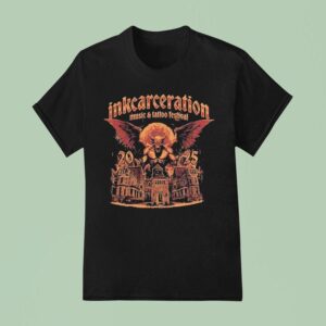 Inkcarceration Looming Gargoyle For Mansfield Ohio On July Th Th Americas Rock And Metal Tattoo Festival T Shirt