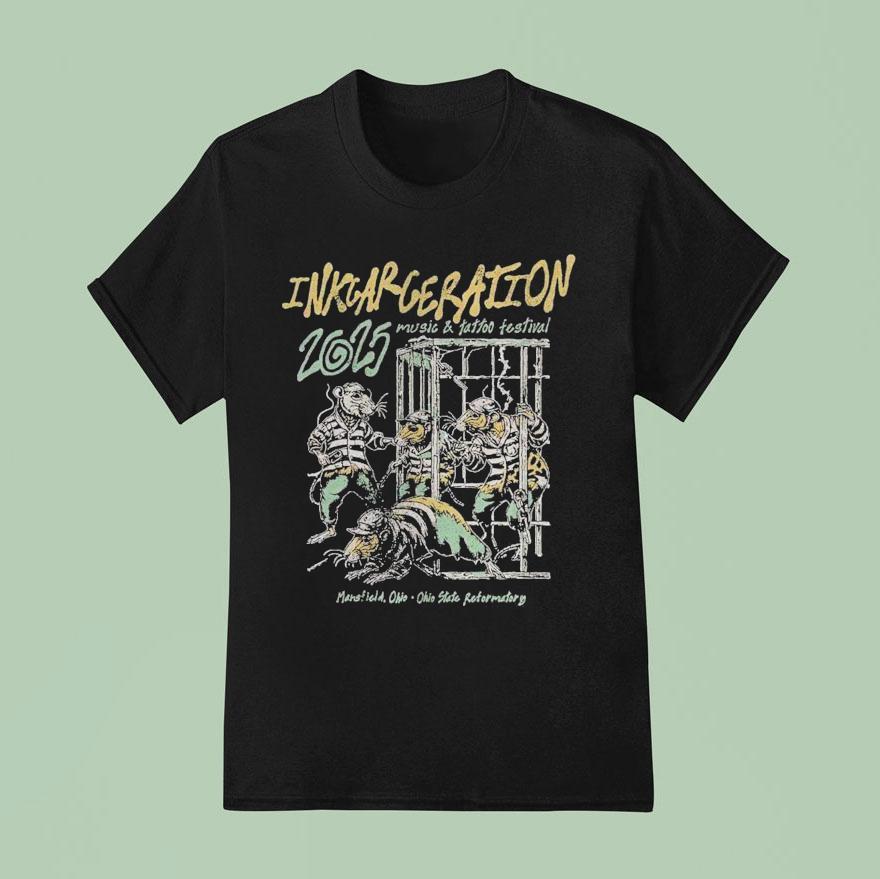 Inkcarceration Mansfield Ohio Rat Trap On July Th Th Americas Rock And Metal Tattoo Festival T Shirt