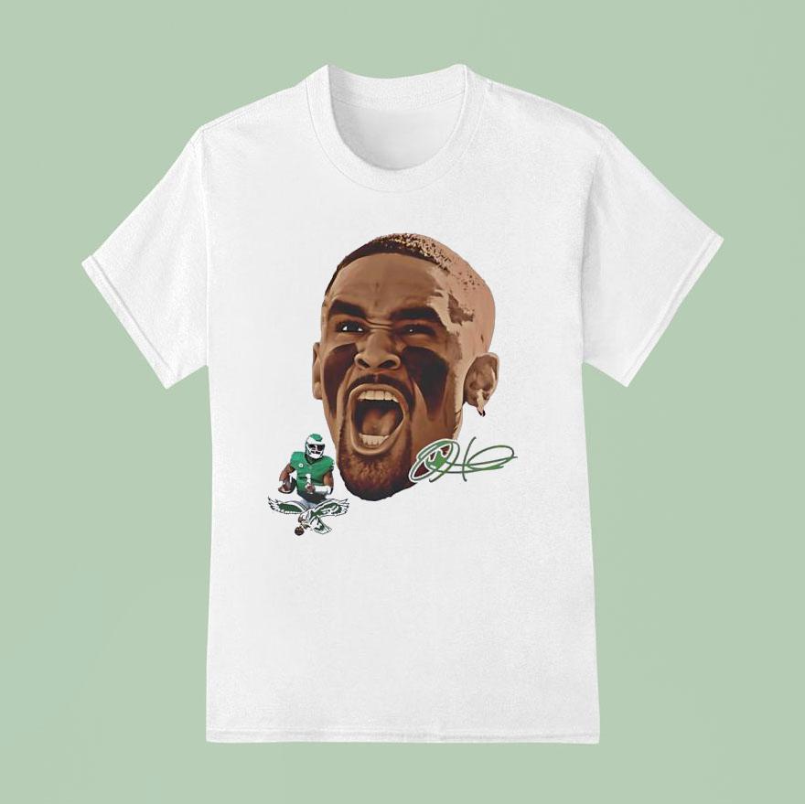 Jalen Hurts Big Face Philadelphia Eagles Football Signature T Shirt