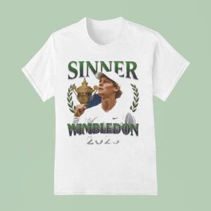 Jannik Sinner Wimbledon Trophy T Shirt