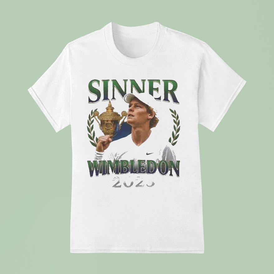 Jannik Sinner Wimbledon Trophy T Shirt