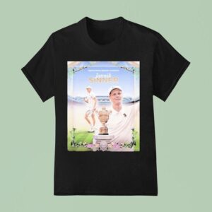 Jannik Sinner World No Defeats Carlos Alcaraz To Claim Wimbledon Champion Trophy T Shirt
