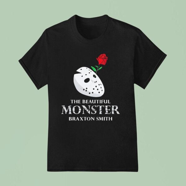 Jason Voorhees Mask With Rose The Beautiful Monster Braxton Smith T Shirt