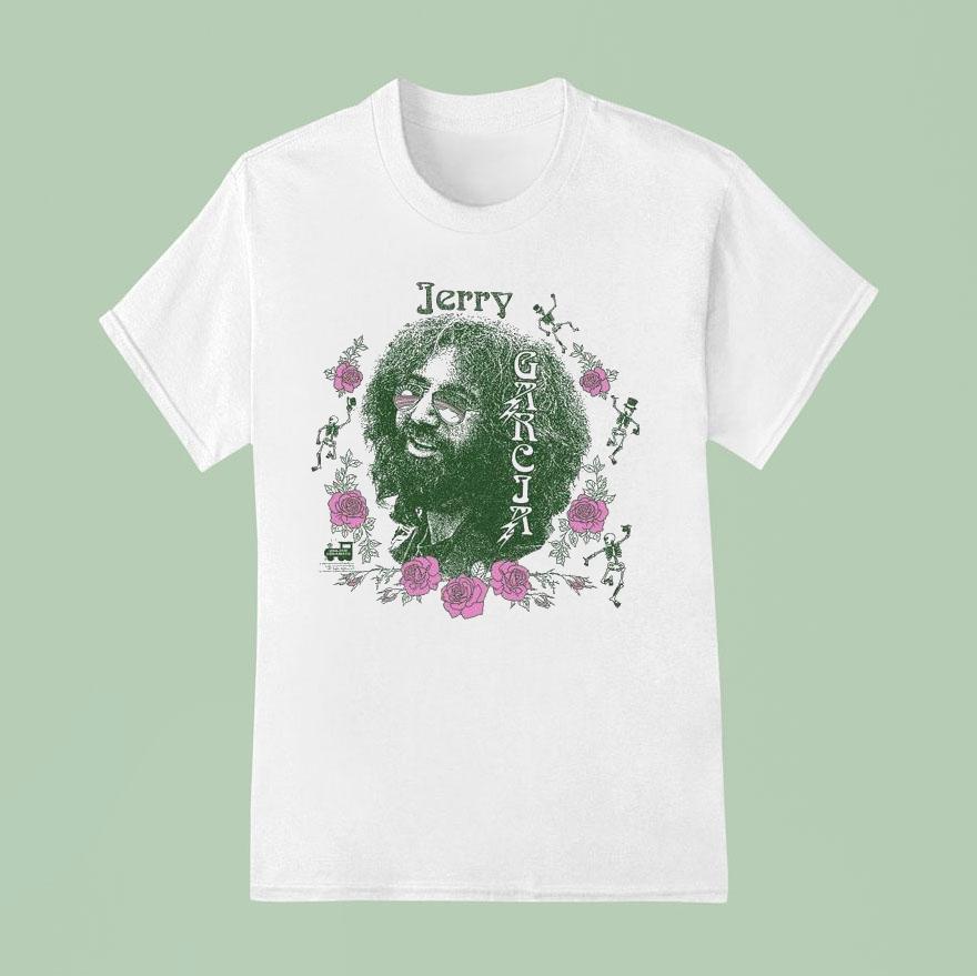 Jerry Garcia Rosebud T Shirt