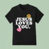 Jesus Loves You Smile Hear T Shirt