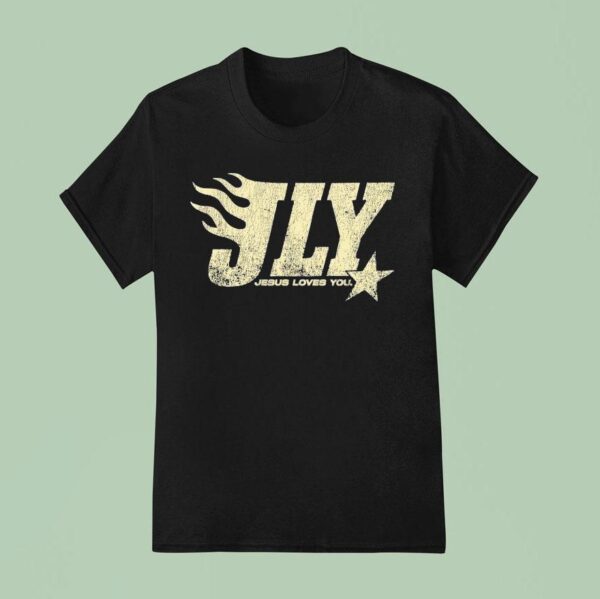 Jly Jesus Loves You Flame Logo T Shirt