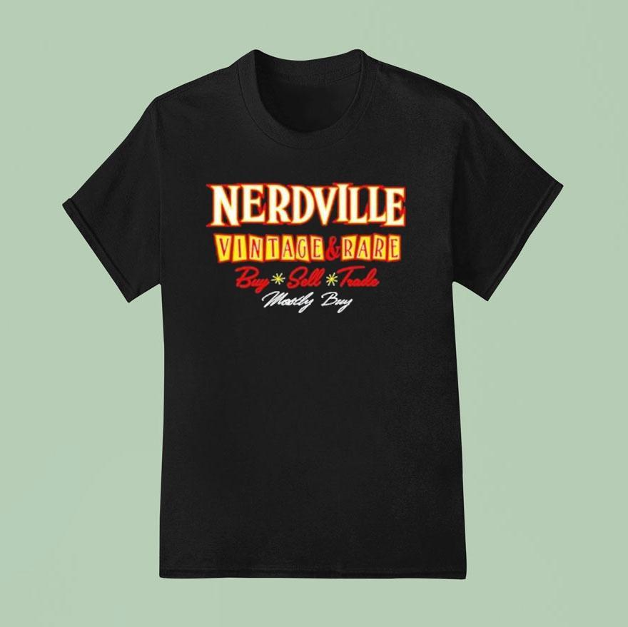 Joe Bonamassa Nerdville Vintage Rare Buy Sell Trade Mortly Buy T Shirt