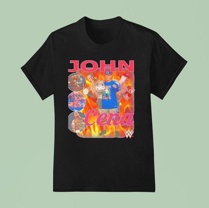 John Cena Wwe Wrestler Burn Graphic T Shirt