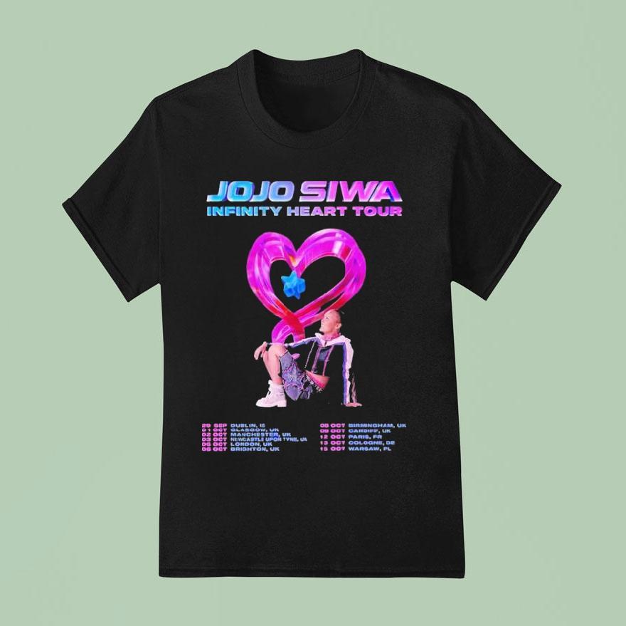 Jojo Siwa Infinity Heart Tour Europe Dates List Kick Off In Dublin Ie On September Th T Shirt