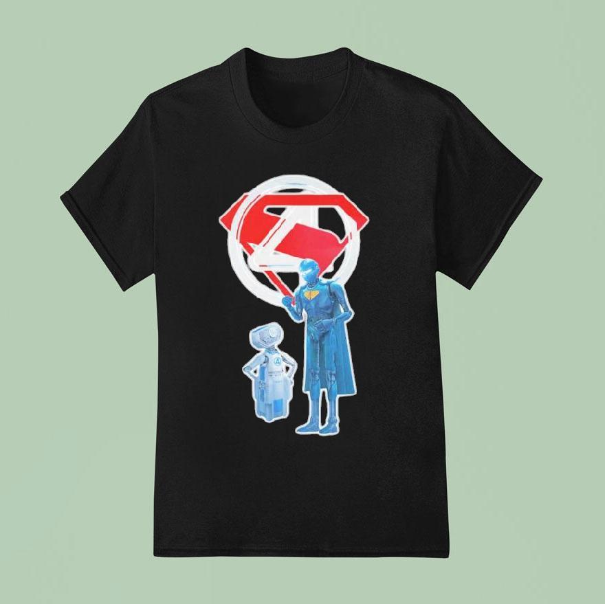July Is Super Fantastic Fantastic Four X Superman Herbie And Robot Number T Shirt