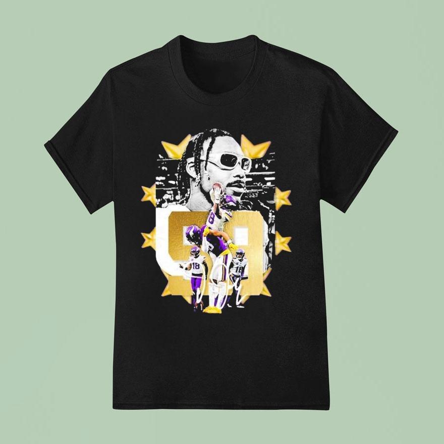 Justin Jefferson From Minnesota Vikings Is A Time Member And The Only Wide Receiver In Vikings History To Join The Club T Shirt