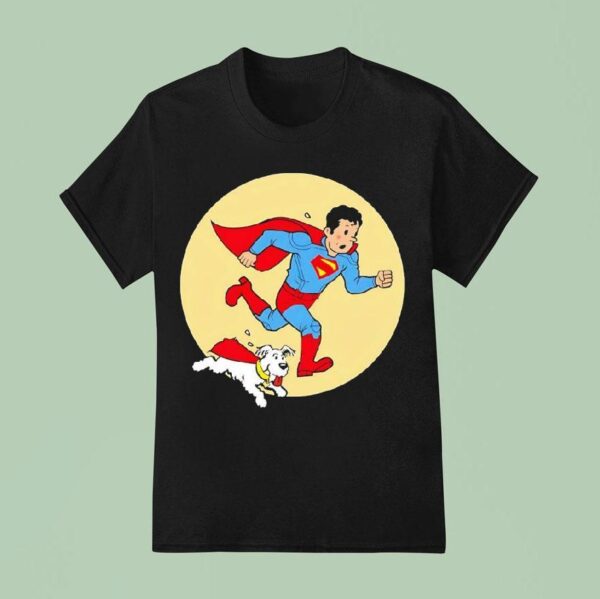 Kal El And Krypto Style Of The Adventures Of Tintin T Shirt