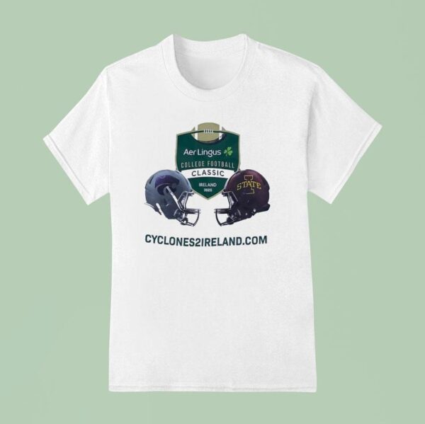 Kansas State Wildcats Vs Iowa State Cyclones Aer Lingus College Football Classic Ireland T Shirt