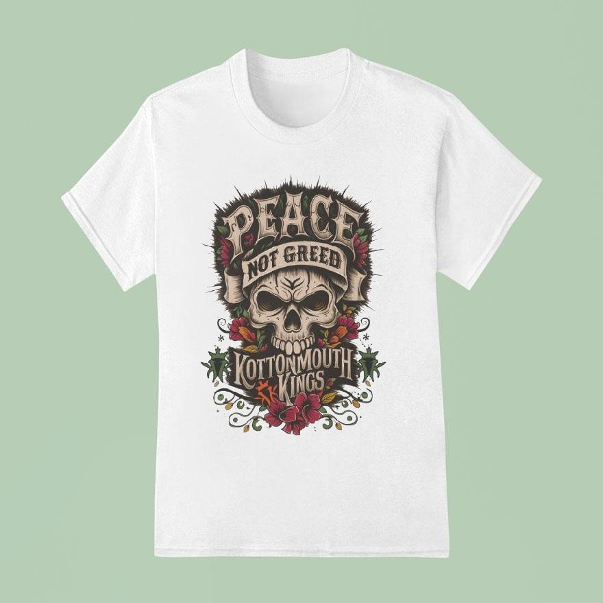 Kottonmouth Kings Peace Not Greed Skull T Shirt