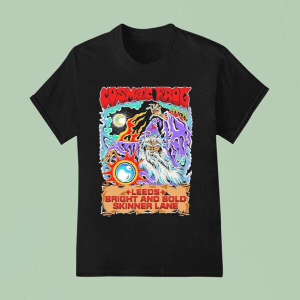 Leeds Bright And Bold Skinner Lane Cosmic Frog Wizard T Shirt