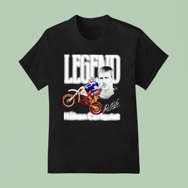 Legend Hakan Carlqvist Motocross World Championships Signature T Shirt