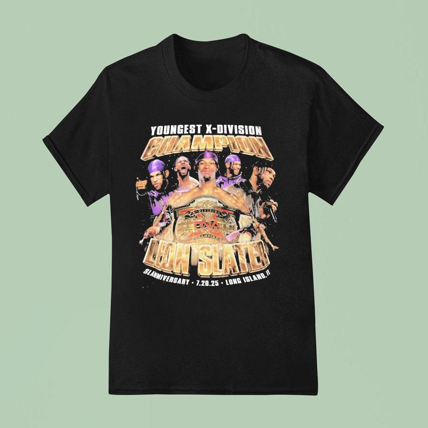 Leon Slater Youngest X Division Champion Slammiversary Long Island T Shirt