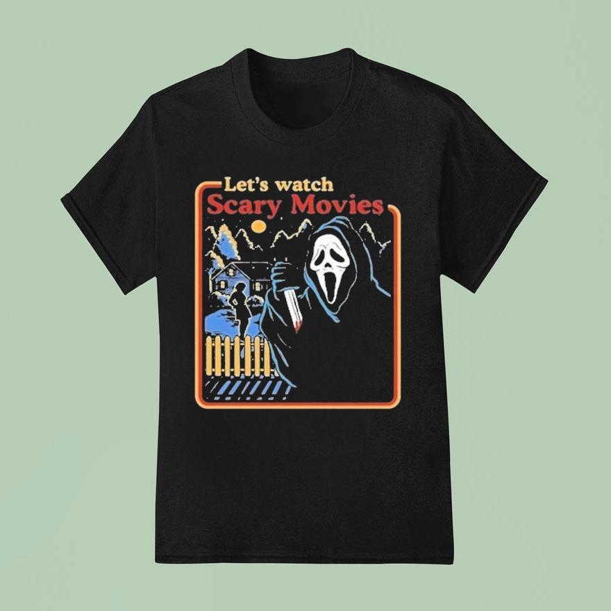 Let S Watch Scary Movies Scream Horror T Shirt