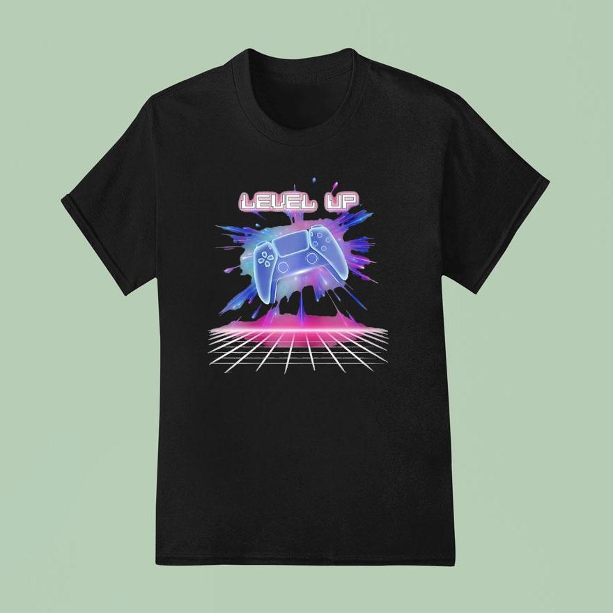 Level Up Video Game T Shirt