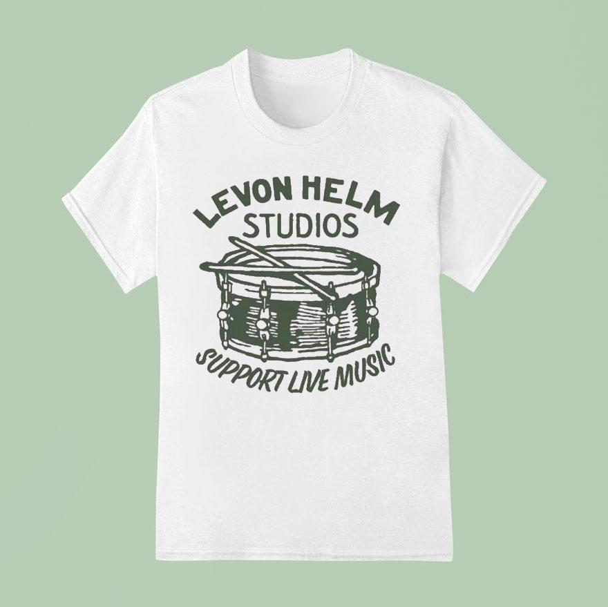 Levon Helm Support Live Music Snare T Shirt