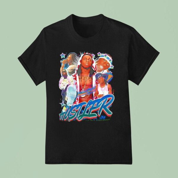 Lil Wayne Rap Hustler Collage Tribute Streetwear T Shirt