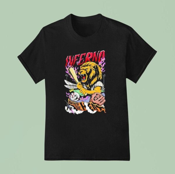 Lion Inferno Bring The Heat Baseball T Shirt