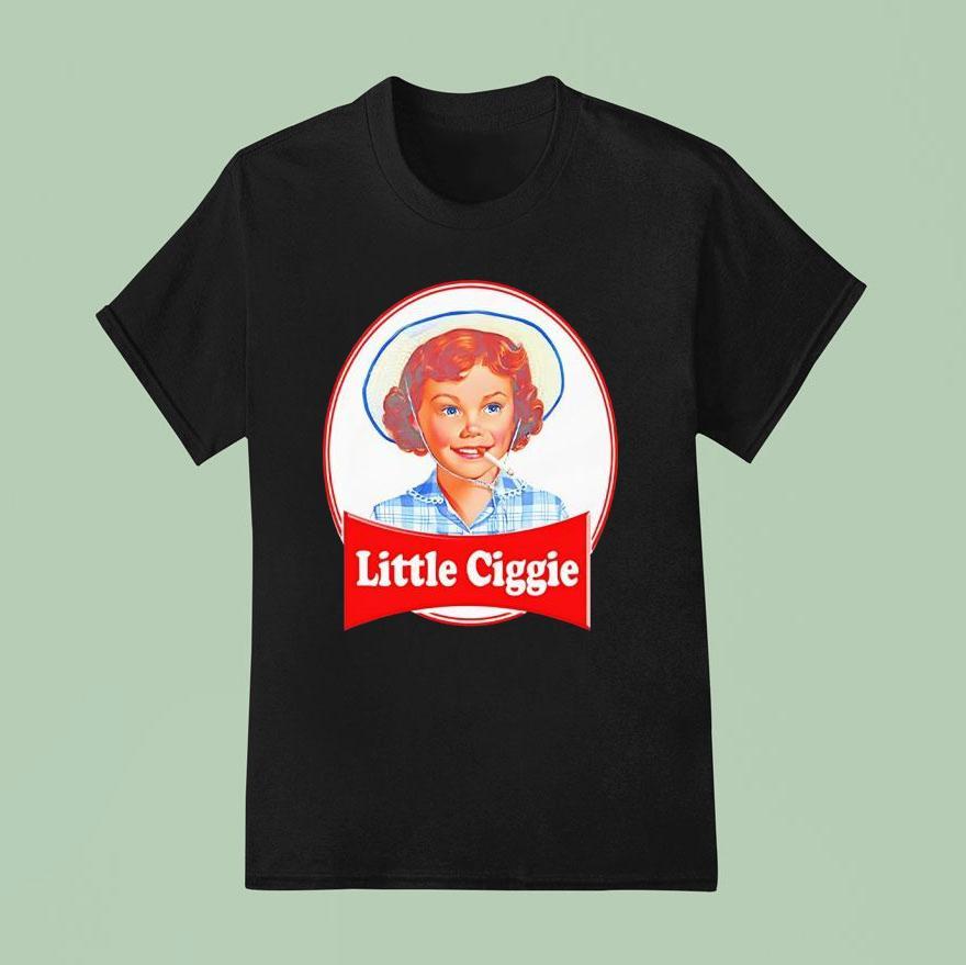 Little Ciggie Smoking Debbie Parody T Shirt