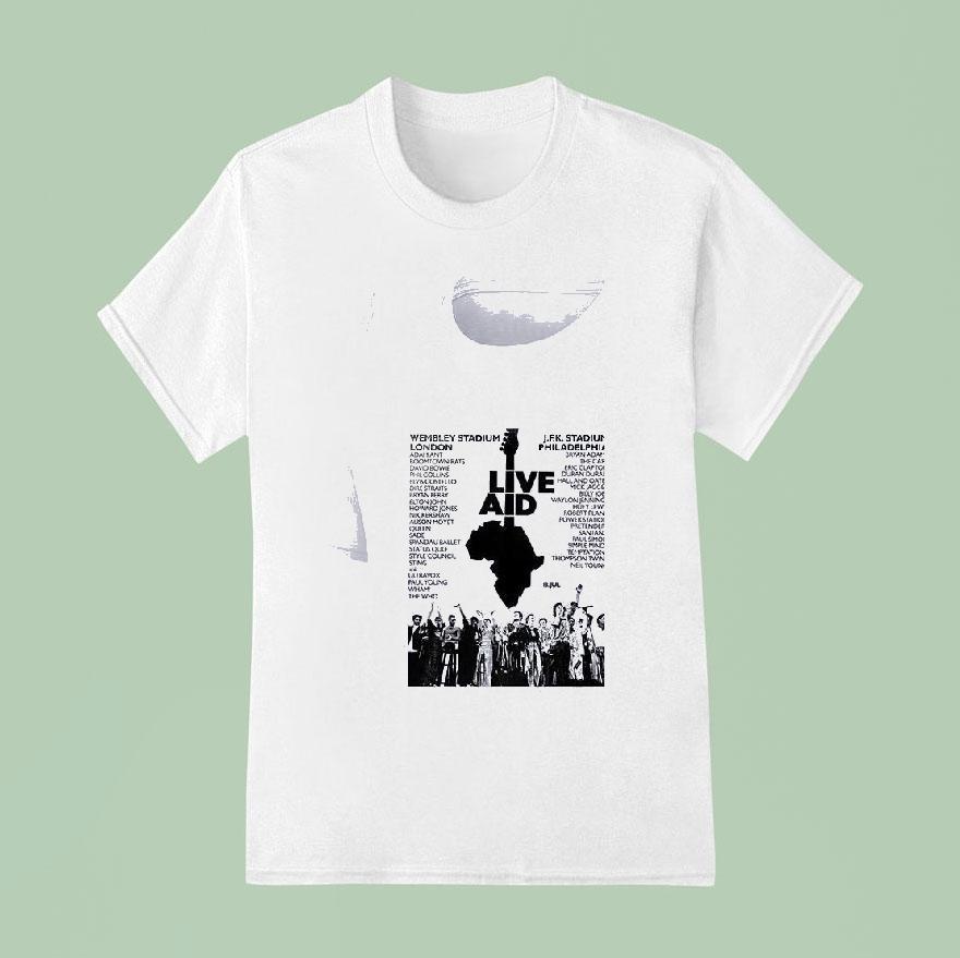 Live Aid Sat Th July Roster T Shirt