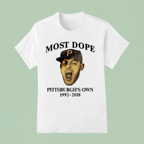 Mac Miller Most Dope Pittsburgh S Own Pittsburgh Pirates Head T Shirt