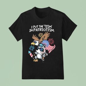 Mandatoryfunday I Put The Tism In Patriotism Athletic Eagle T Shirt