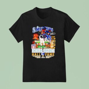 Mariners Ichiro Suzuki Hall Of Fame Signature T Shirt