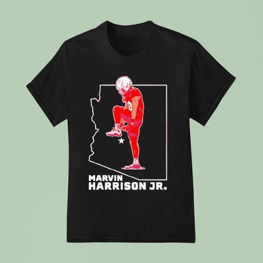 Marvin Harrison Jr State Star Arizona Cardinals T Shirt