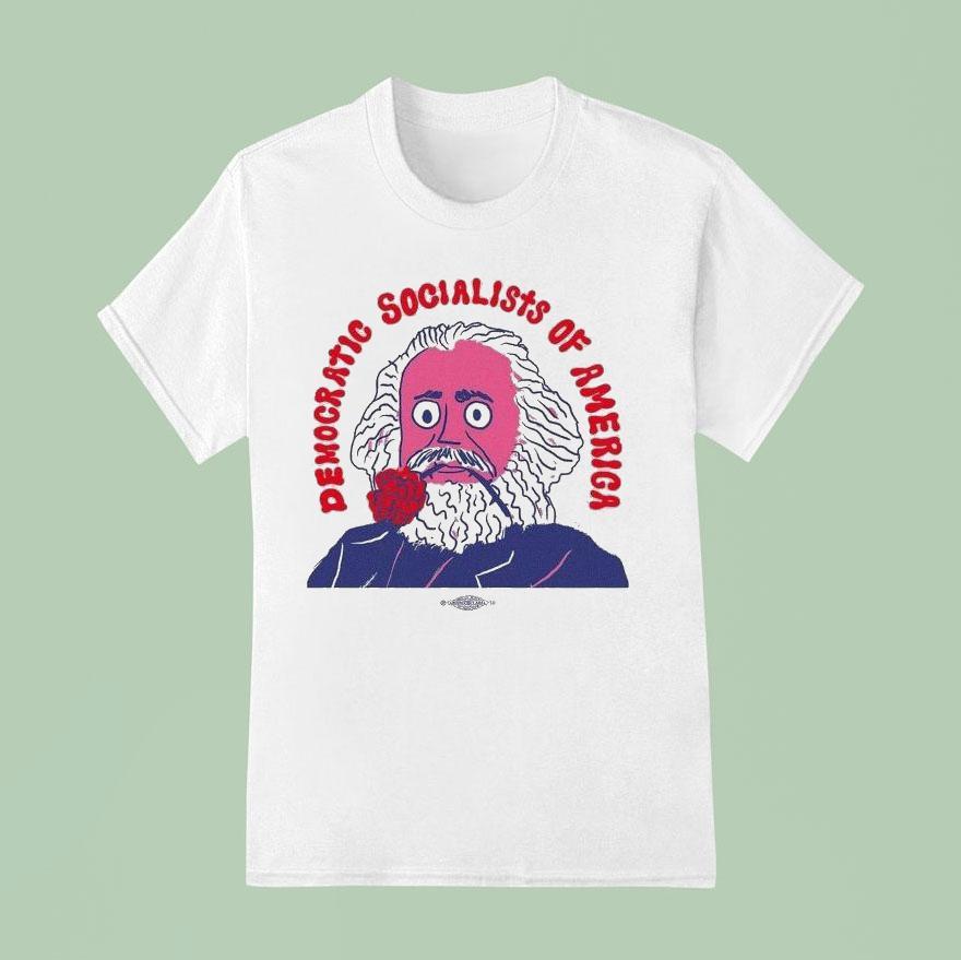 Marx Rose Democratic Socialists Of America T Shirt