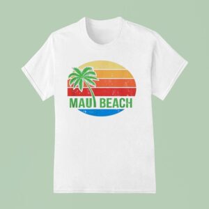Maui Beach Palm Sunrise Vintage T Shirt