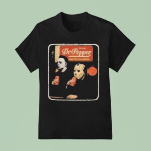 Michael Myers And Jason Voorhees Dr Pepper Drink Scary Movie Halloween T Shirt