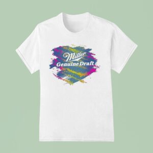 Miller Genuine Draft Paint Splatter T Shirt