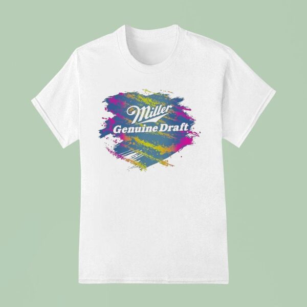 Miller Genuine Draft Paint Splatter T Shirt